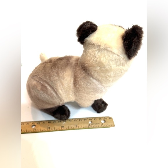 Realistic Siamese Cat Plush 8” Kitten Stuffy Stuffed Animal - Picture 3 of 4
